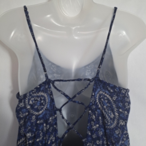 L.A. Heart Womens Boho Hippie Romper Paisley Y2K Festival Spaghetti Strap Medium - Picture 5 of 9